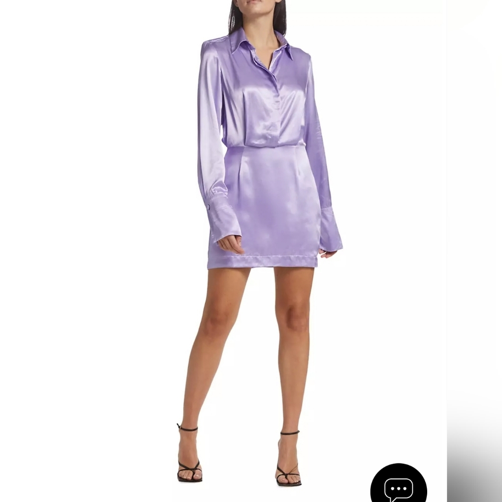 Sabina Musayev Nera cut-out satin shirtdress S